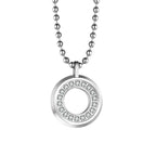 Circle Pendant Necklace with Zircon