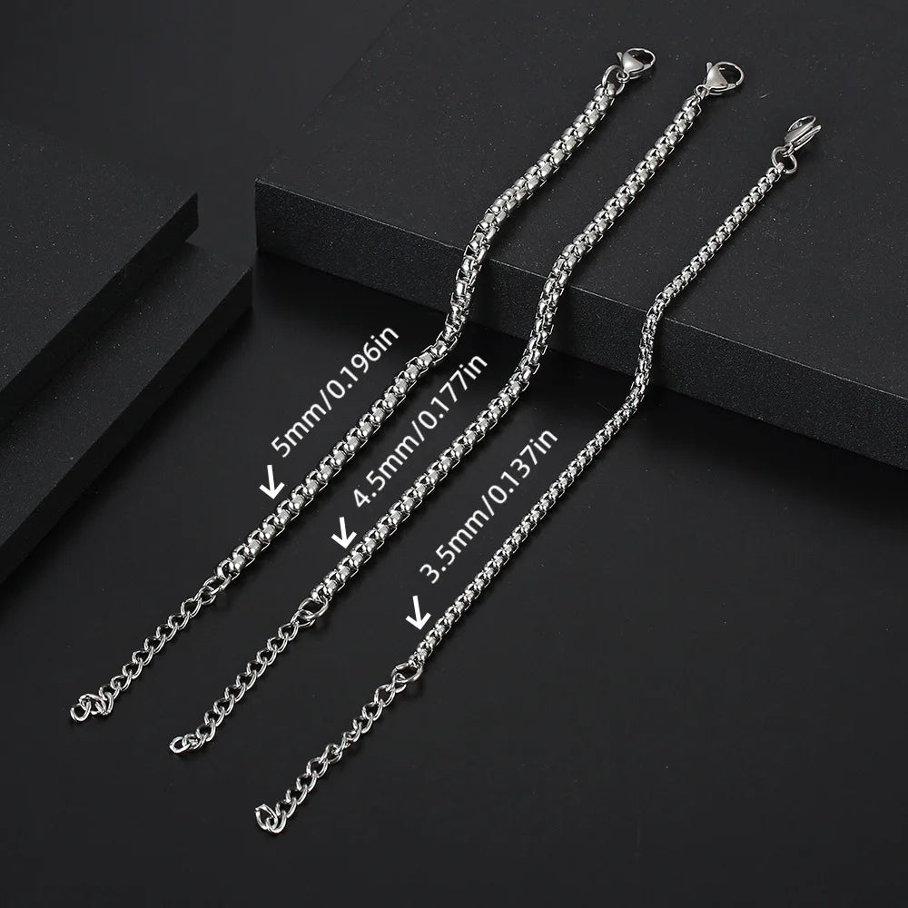 Pure Titanium Box Link Bracelet
