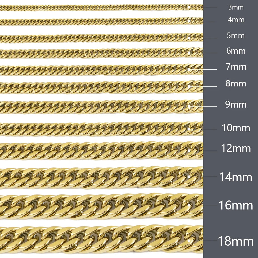 Four Sided Grind Cuban Chain Necklace 12mm