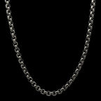 Pure Titanium Box Chain Necklace in Polished Silver