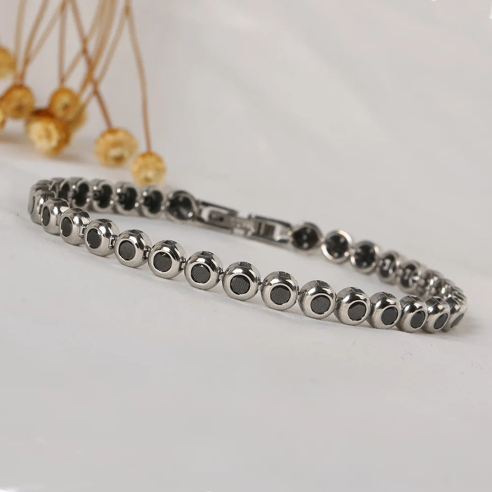 Silver with Black Zircon
