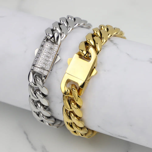 Polished 13mm Cuban Link Bracelet