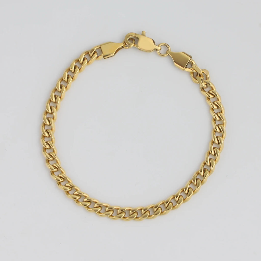 Fine 18K Gold Plated Cuban Bracelet
