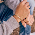 18K Gold PVD Flat Curb Bracelet