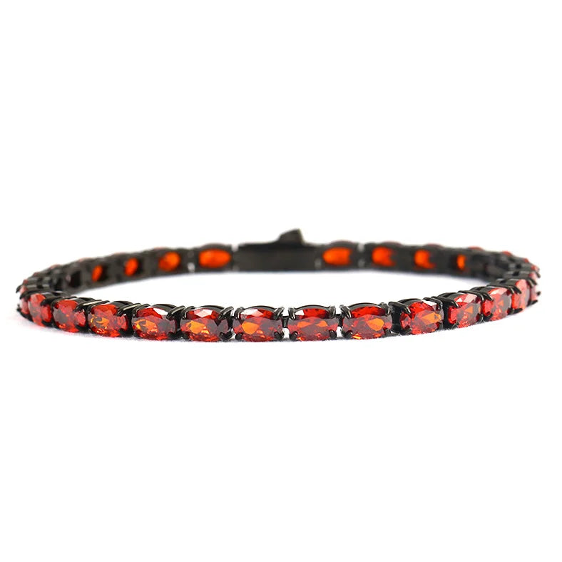 Black+Red-Oval Zircon