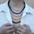 18K Gold Plated Geometric Cuban Necklace 10mm