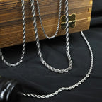 Steel Rope Chain Necklace in Four Widths