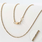 18K Gold Plated Twisted Singapore Necklace in Steel