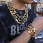 Four Sided Grind Cuban Chain Necklace 12mm