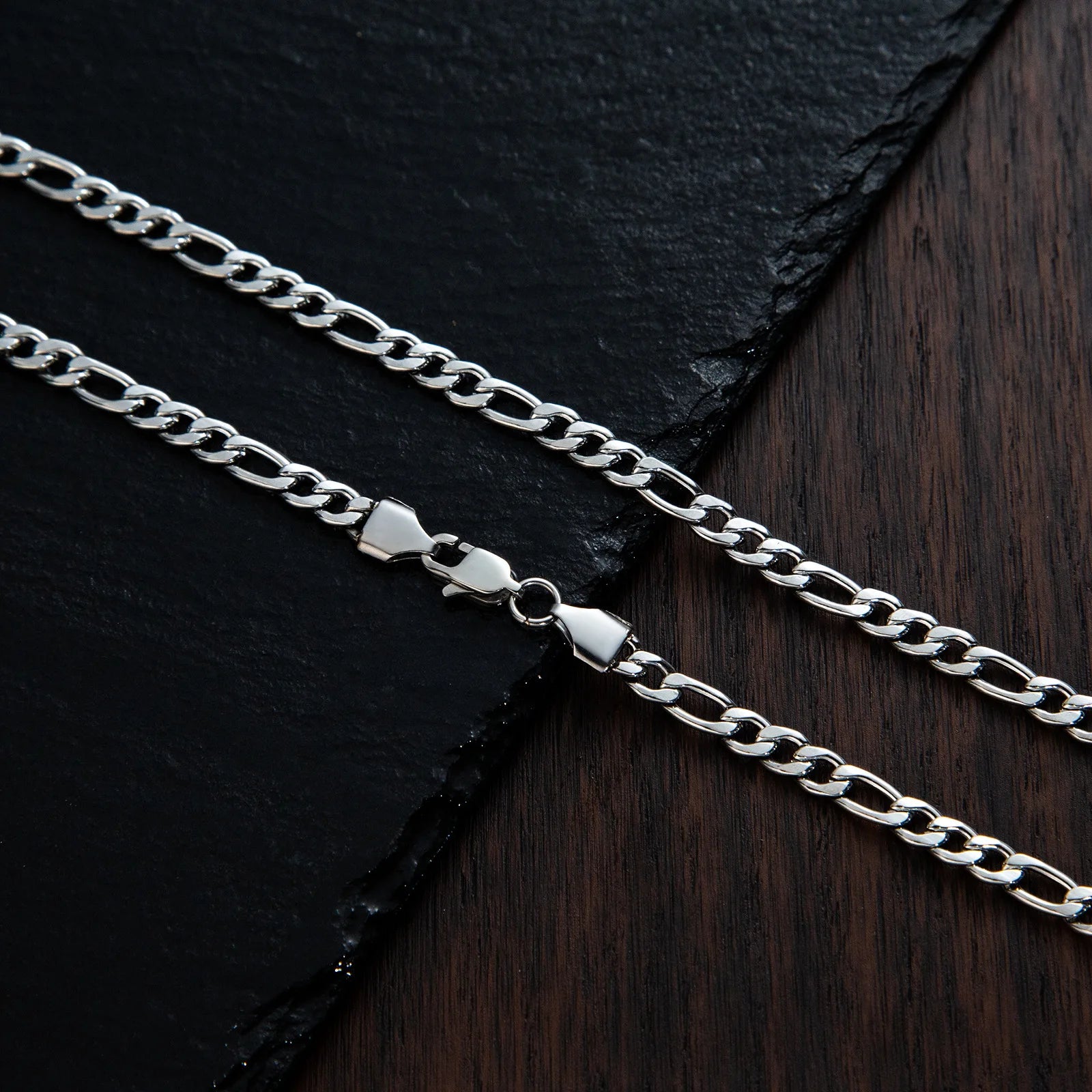 Pure Titanium Figaro Chain Necklace
