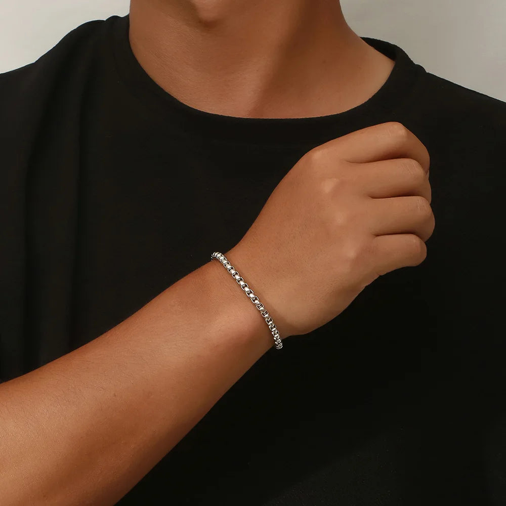 Pure Titanium Box Link Bracelet
