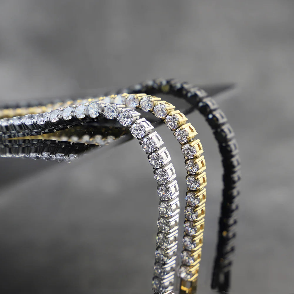 Waterproof 4mm Zircon Tennis Necklace