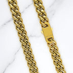 18K Gold Plated Cuban Link Necklace 14mm