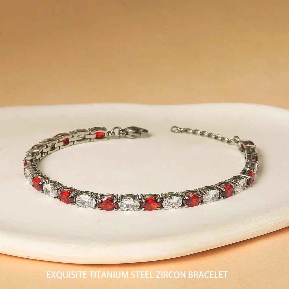 Silver+White and Red Zircon