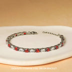 Silver+White and Red Zircon
