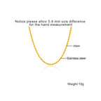 4.5mm 18K Gold Plated Rope Chain Necklace