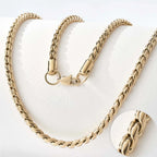Polished Steel Wheat Chain Necklace 2.3mm