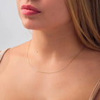 18K Gold Plated Spiral Chain Necklace in Stainless Steel