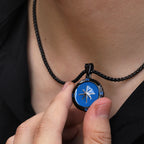 18K Gold Plated and Black Compass Pendant Necklace