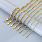 Polished Steel V-Link Franco Necklace