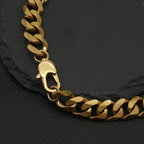 11.5mm Gold Cuban Link Choker Necklace