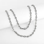 Gold Coffee Bean Chain Necklace in Tested Steel