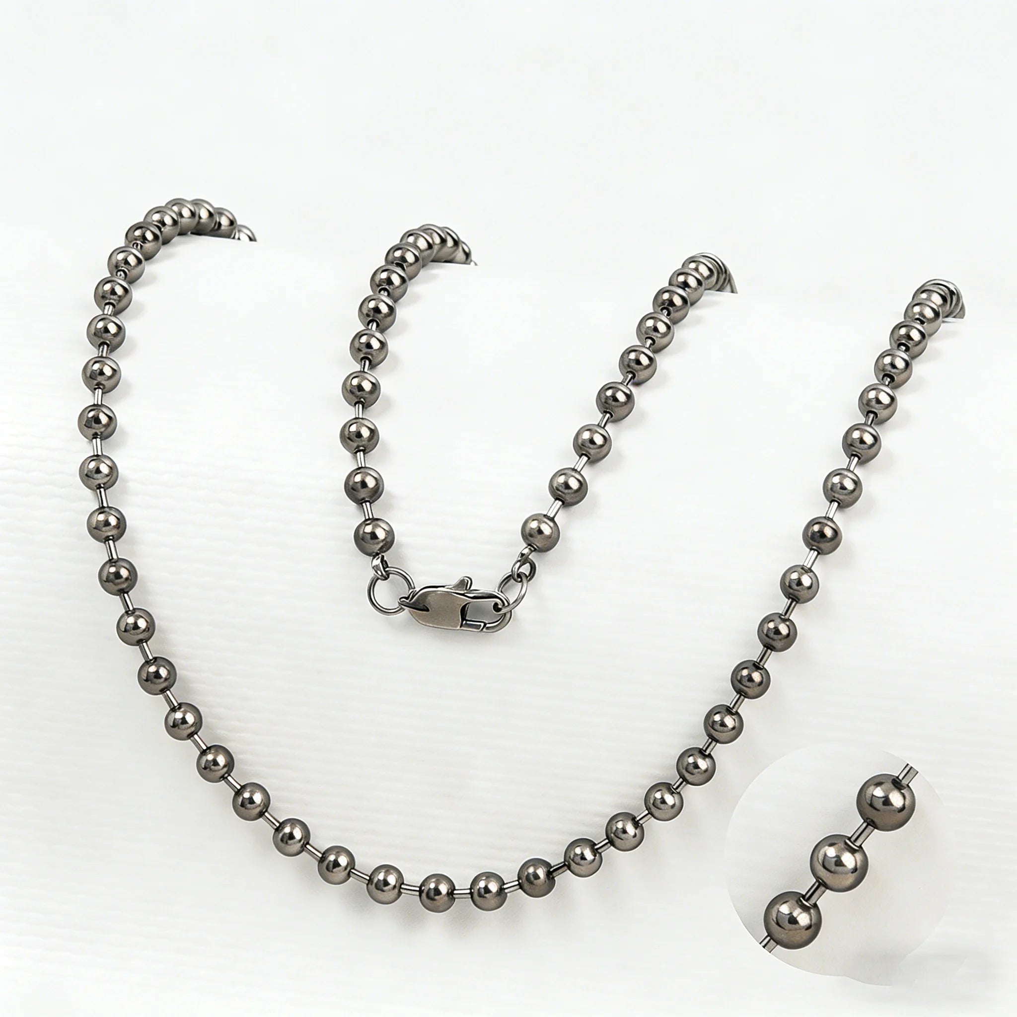 Medical-Grade Titanium Bead Necklace