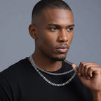 Pure Titanium Cuban Link Necklace 7.2mm