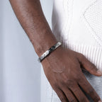 Titanium Link Bracelet with Hematite