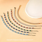 18K Gold Plated Oval Zircon Tennis Bracelet
