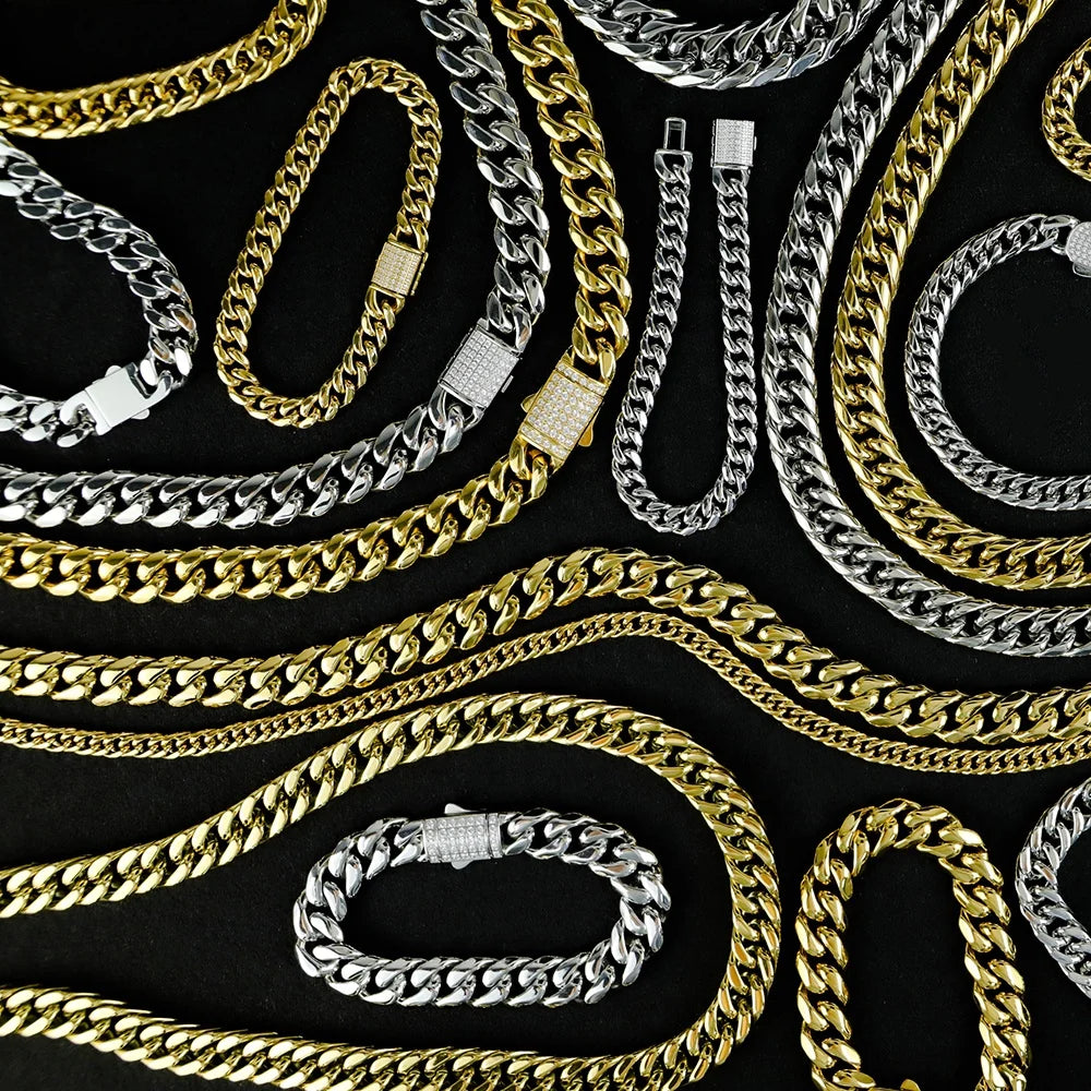 18K Gold Plated Cuban Link Necklace 14mm