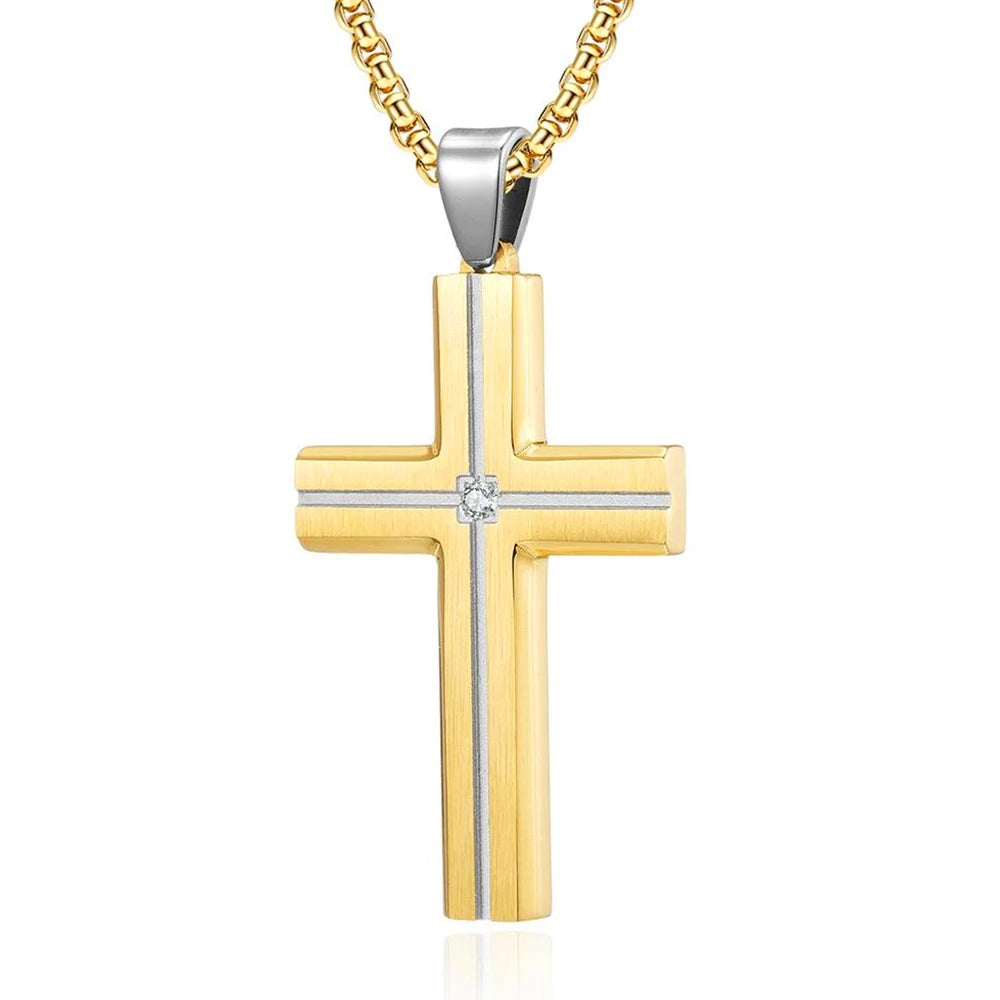 Steel silver and gold plated