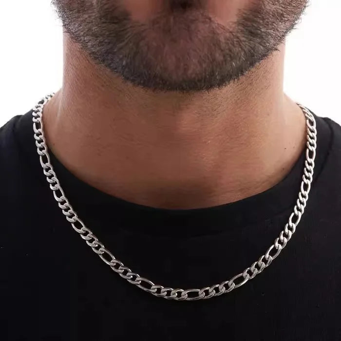 Pure Titanium Figaro Chain Necklace