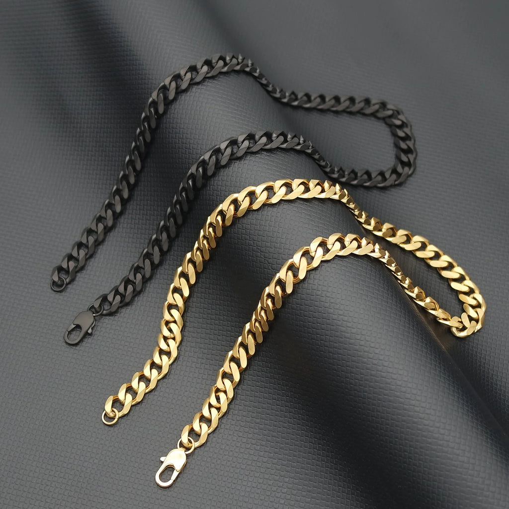 11.5mm Gold Cuban Link Choker Necklace