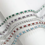 Steel Heart Zircon Tennis Necklace