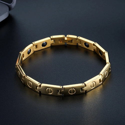 Titanium Link Bracelet with Hematite