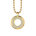 Circle Pendant Necklace with Zircon