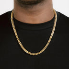 Polished Steel V-Link Franco Necklace