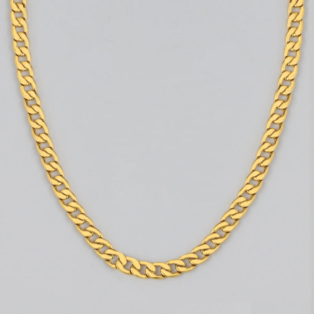 18K Gold PVD Cuban Necklace for Men