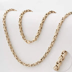 Steel Byzantine Chain Necklace in Multiple Widths