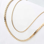 18K Gold Plated Spiral Chain Necklace in Stainless Steel