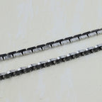 Two-Tone Steel and Black PVD Link Bracelet