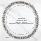 16mm Heavy Steel Cuban Link Necklace