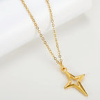 18K Gold Plated Hollow Star Pendant Necklace