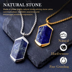Hexagonal Agate Stone Necklace for Men