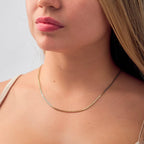 18K Gold Plated Spiral Chain Necklace in Stainless Steel