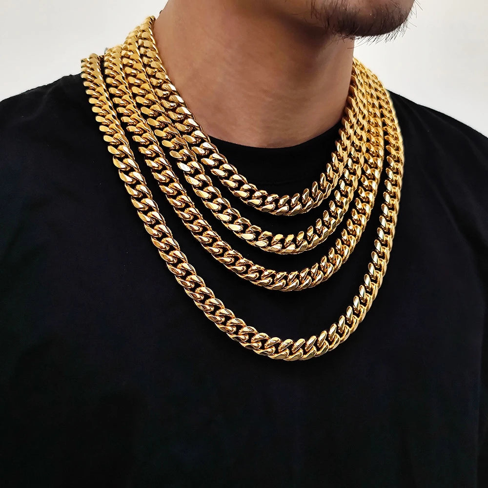 Four Sided Grind Cuban Chain Necklace 12mm