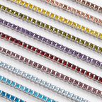 Steel Square Cut Zircon Tennis Bracelet