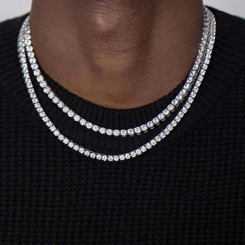 Waterproof 4mm Zircon Tennis Necklace