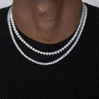 Waterproof 4mm Zircon Tennis Necklace